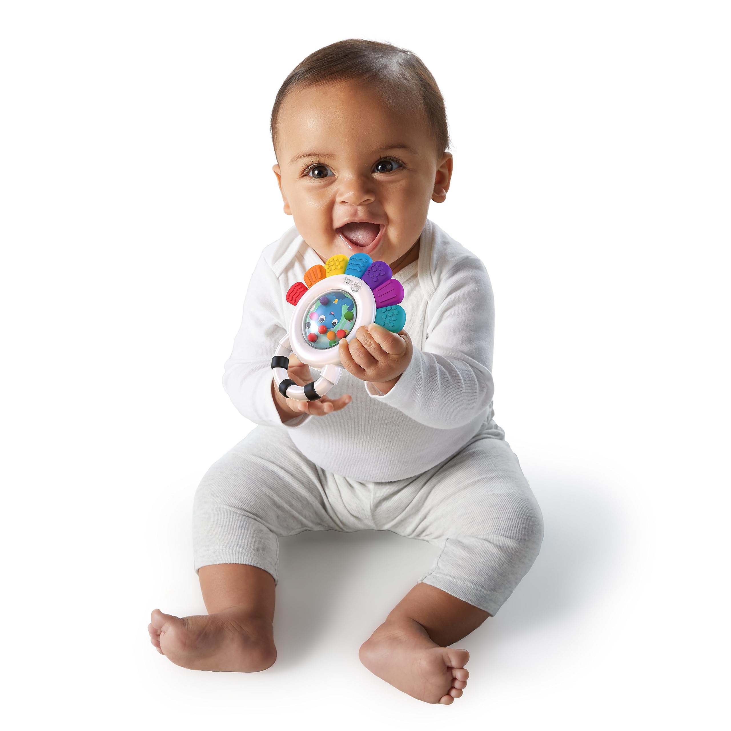 Baby Einstein Outstanding Opus The Octopus Sensory Rattle and Teether Toy, BPA Free, 3 Months+ 4