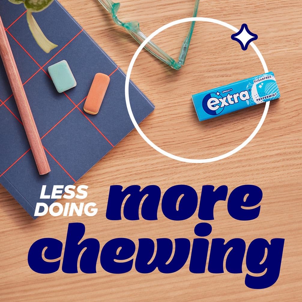 Wrigley's - Extra Peppermint Chewing Gum Sugar Free (84 g Multipack)