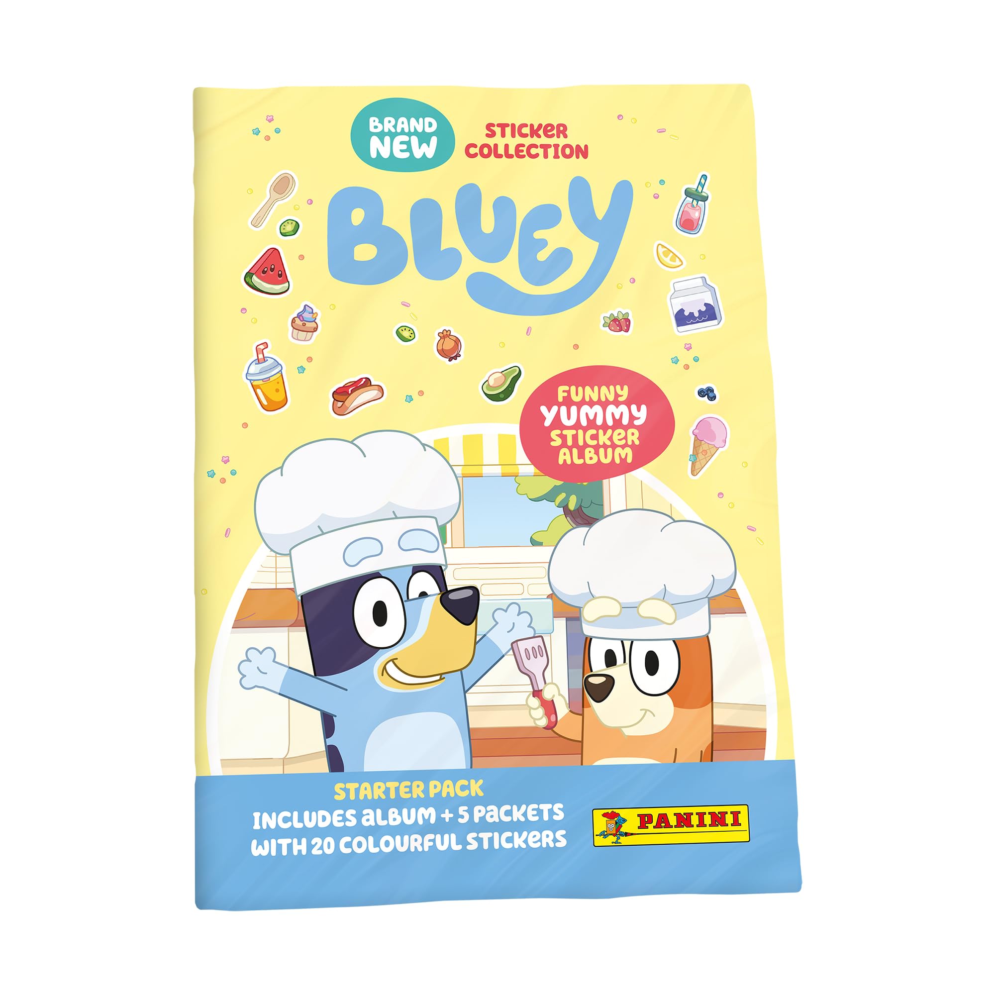 Panini Bluey Funny Yummy Sticker Collection Starter Pack | 192 Stickers to Collect 1