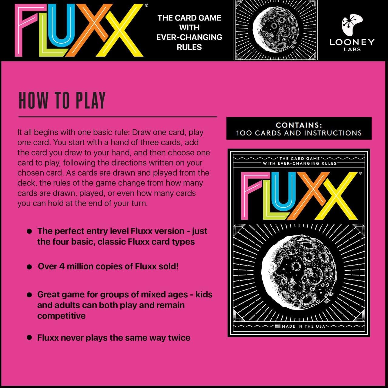 Looney Labs Fluxx 5.0 Card Game | 2-6 Players | Ages 8+ | 5-30 Min Play Time 4