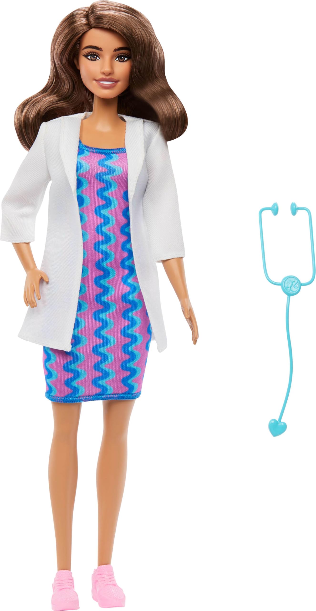 Barbie Careers Doctor Fashion Doll - Removable White Coat & Stethoscope | Ages 3+ 5
