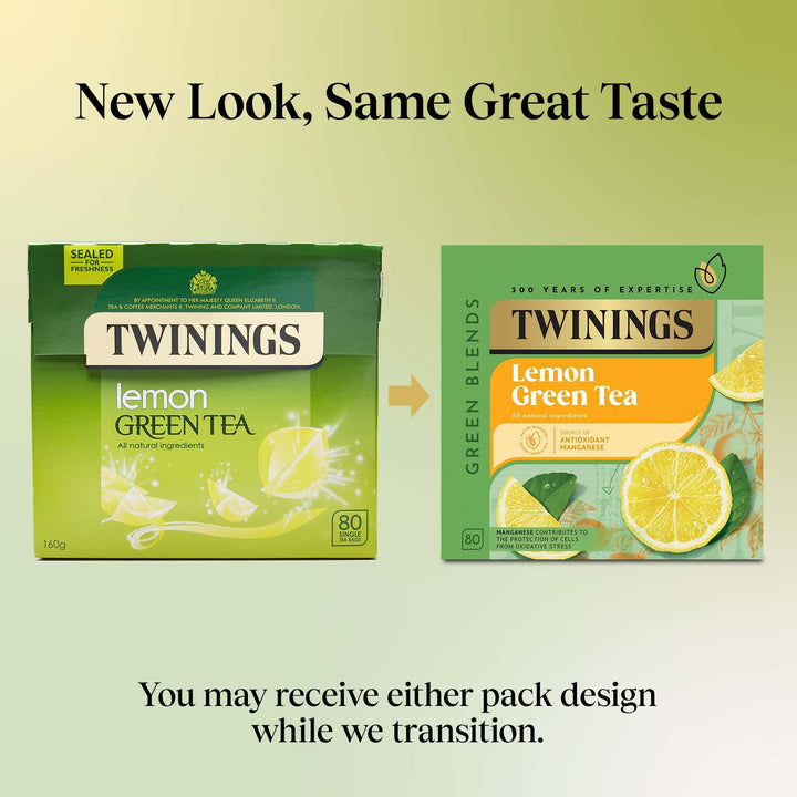 Twinings Green Tea with Lemon 320 Tea Bags (Multipack of 4 x 80 Bags)