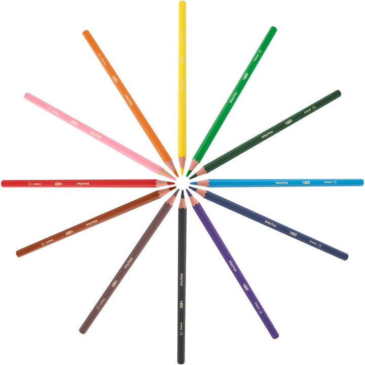 BIC Kids Evolution Coloured Pencils - Wood-Free, Durable Art Supplies for Kids 5+