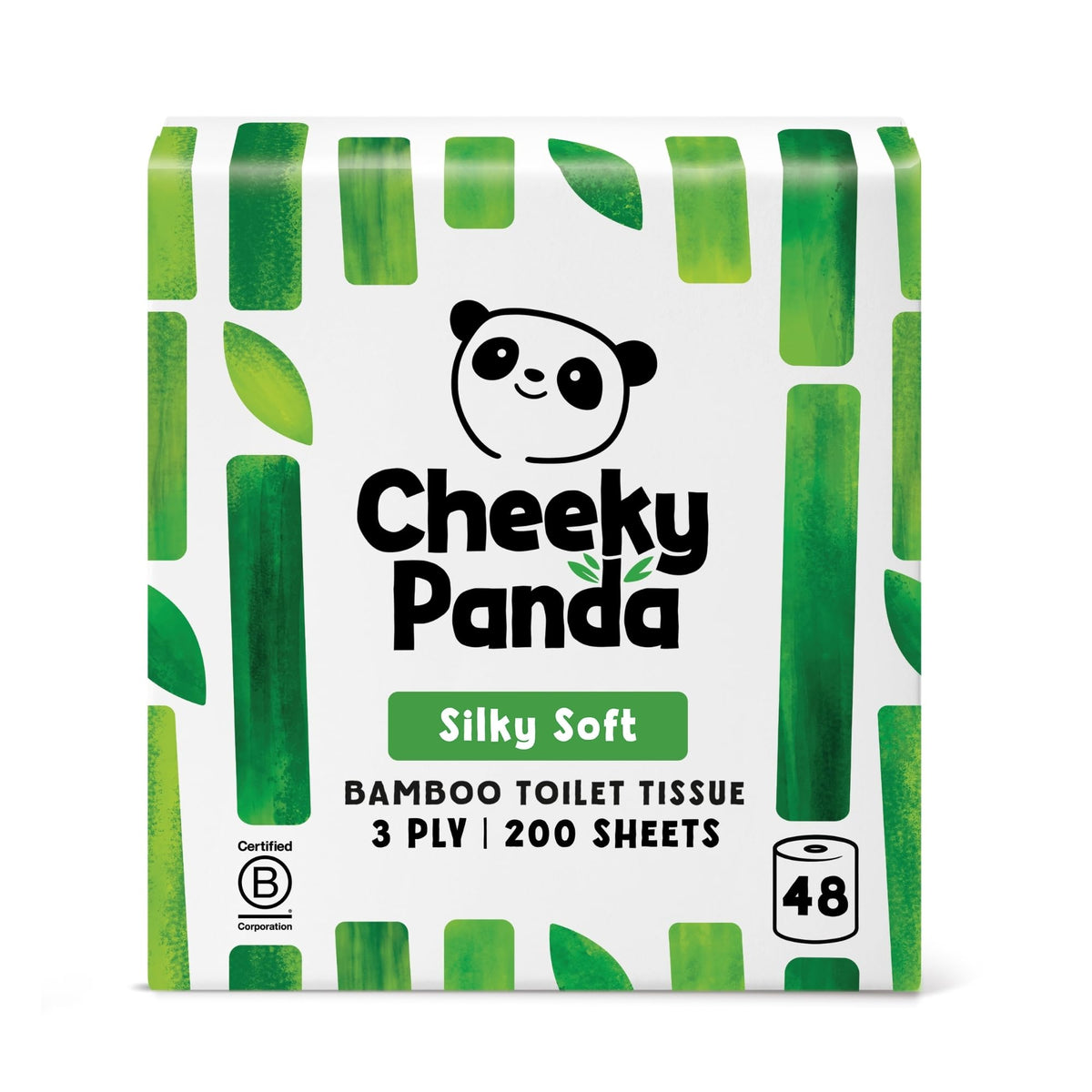 The Cheeky Panda Bamboo Toilet Paper - 48 Rolls, 3 Ply