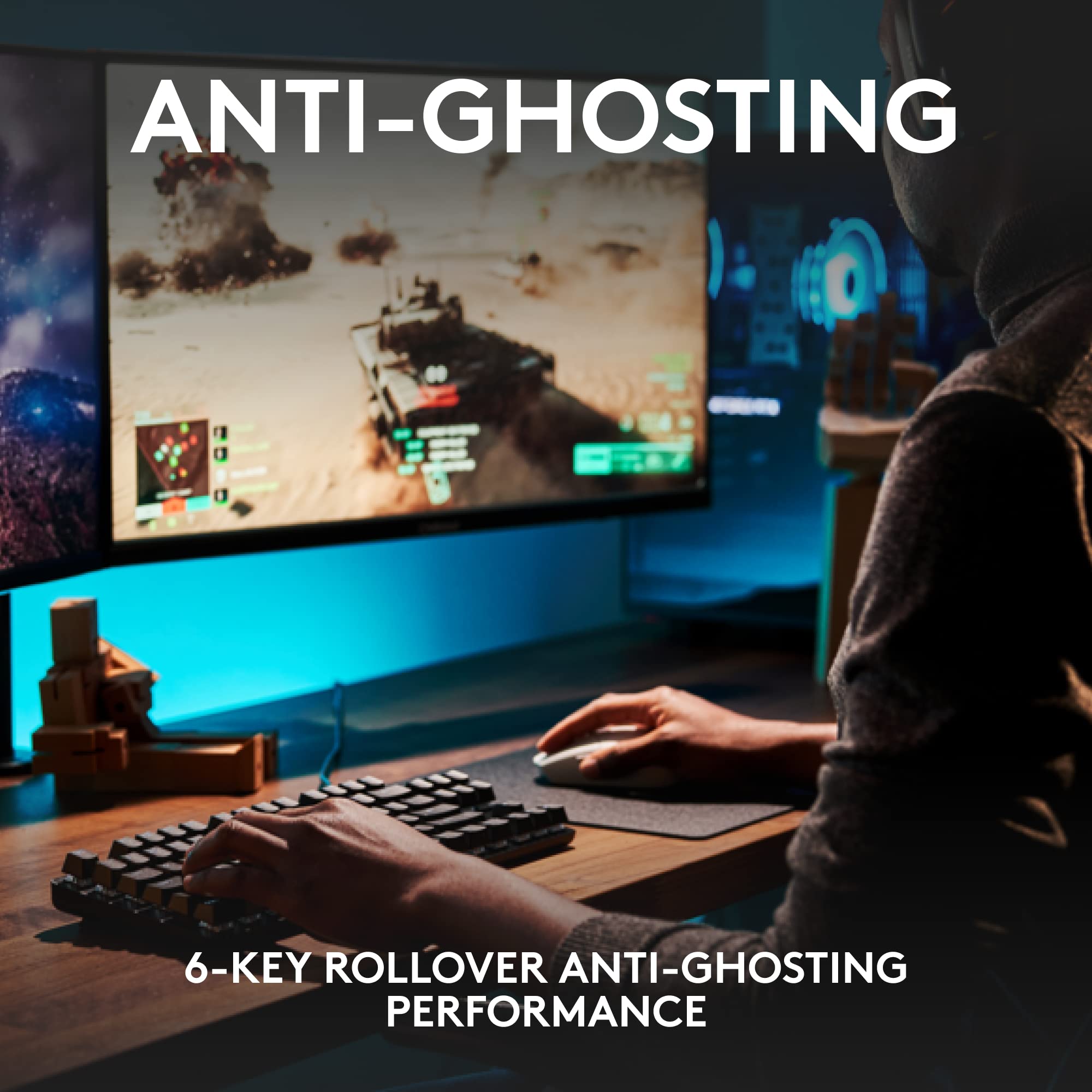 Logitech G G413 SE Full-Size Mechanical Gaming Keyboard - Tactile Switches | PBT Keycaps | White LED 6