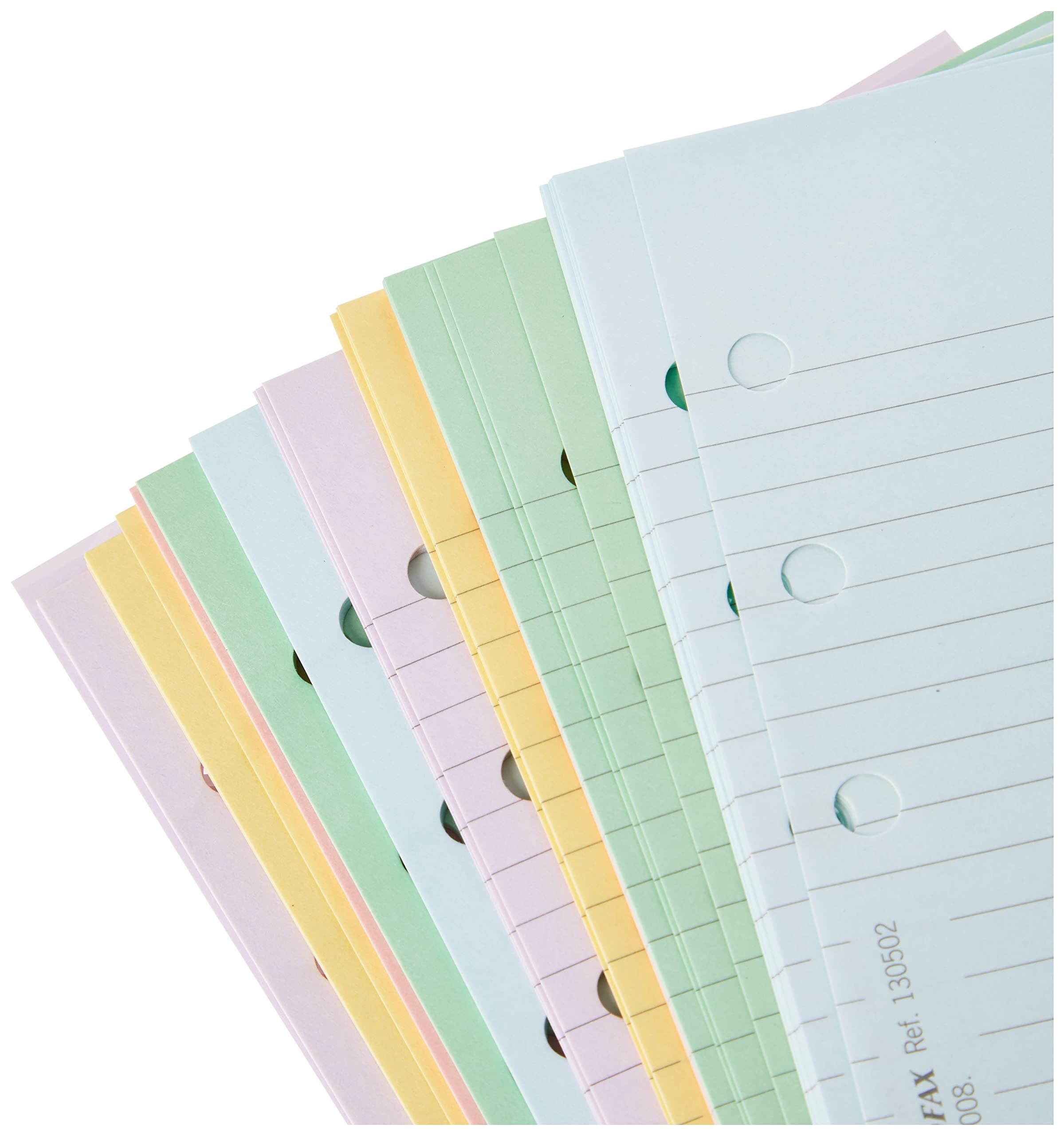 Filofax Personal Assorted Coloured Notepaper Plain and Ruled Value Pack 3