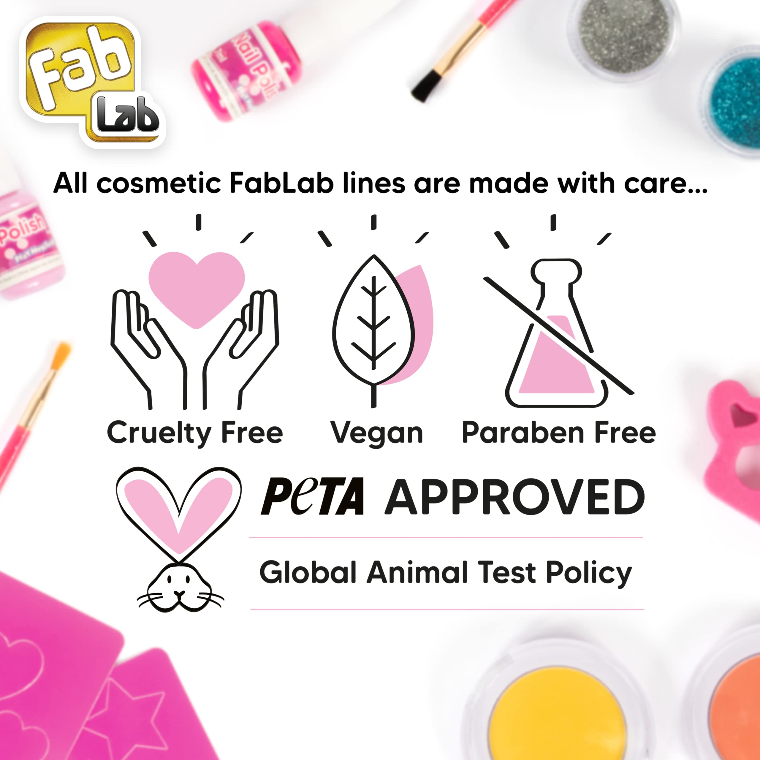 FabLab Glitter Tattoos Kit mit Bioglitter – 28 Designs und 4 glitzernde Farben 3