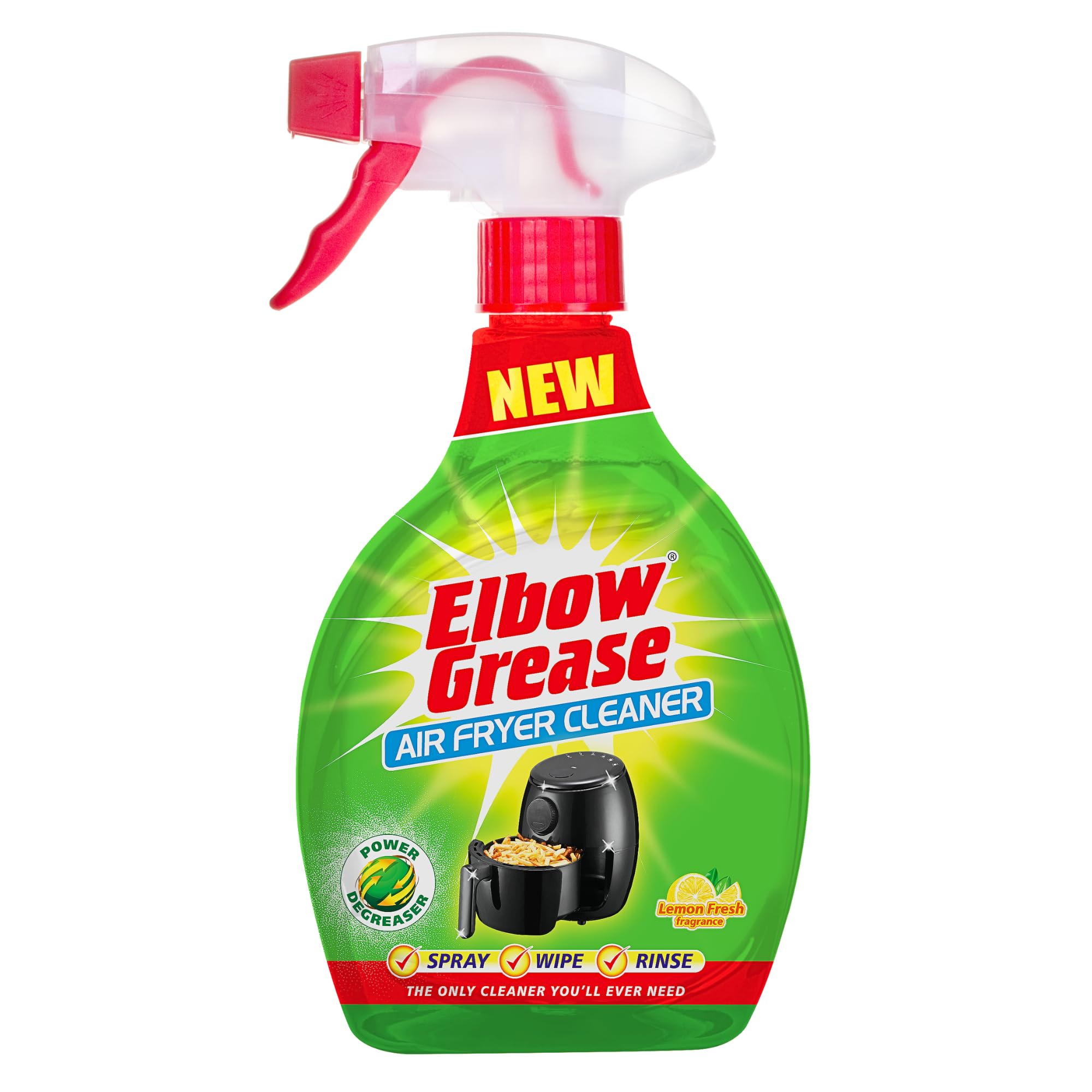 Elbow Grease Air Fryer Cleaner Spray - Powerful Degreaser | Lemon Fresh Scent | 500ml 1