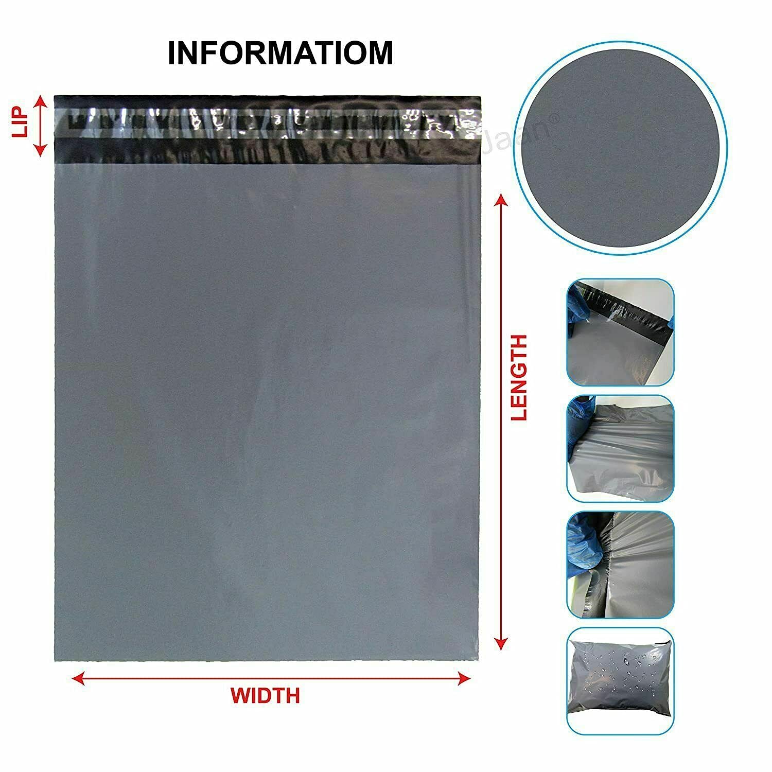 G4GADGET Grey Mailing Bags 10x14 Self Seal Parcel Postage Bags | 20 Pack 5