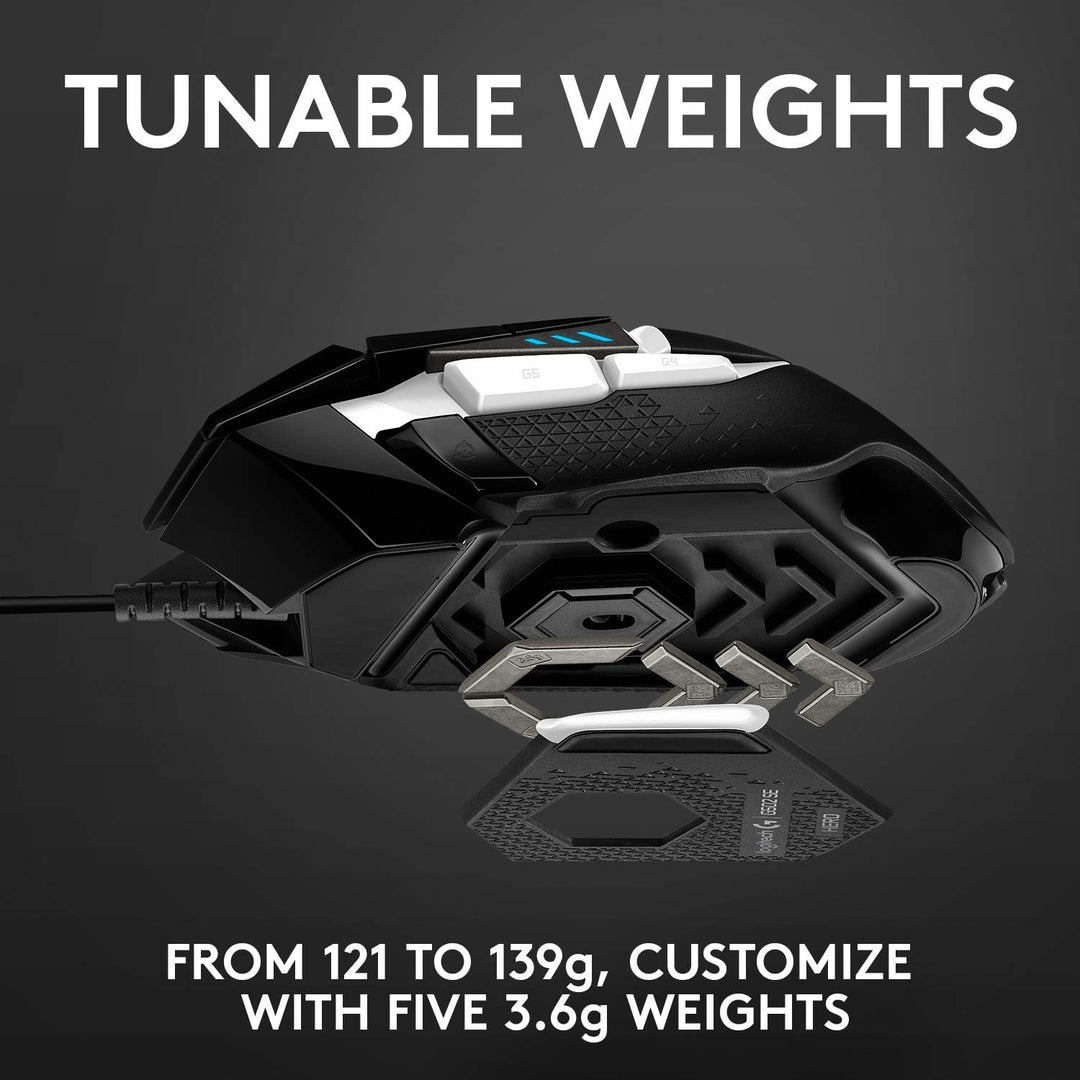 Logitech G502 HERO 25K Gaming Mouse Special Edition - Black & White