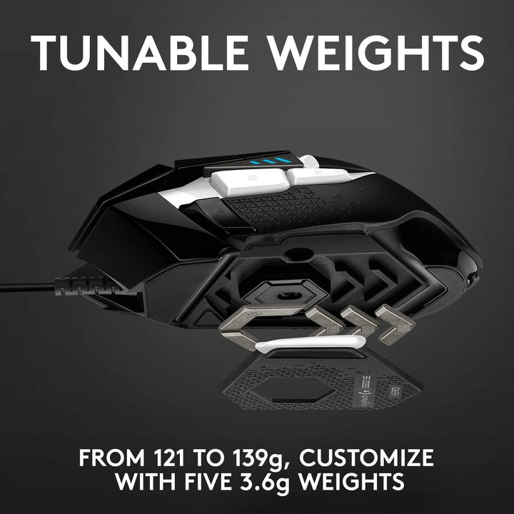 Logitech G502 HERO 25K Gaming Mouse Special Edition - Black & White