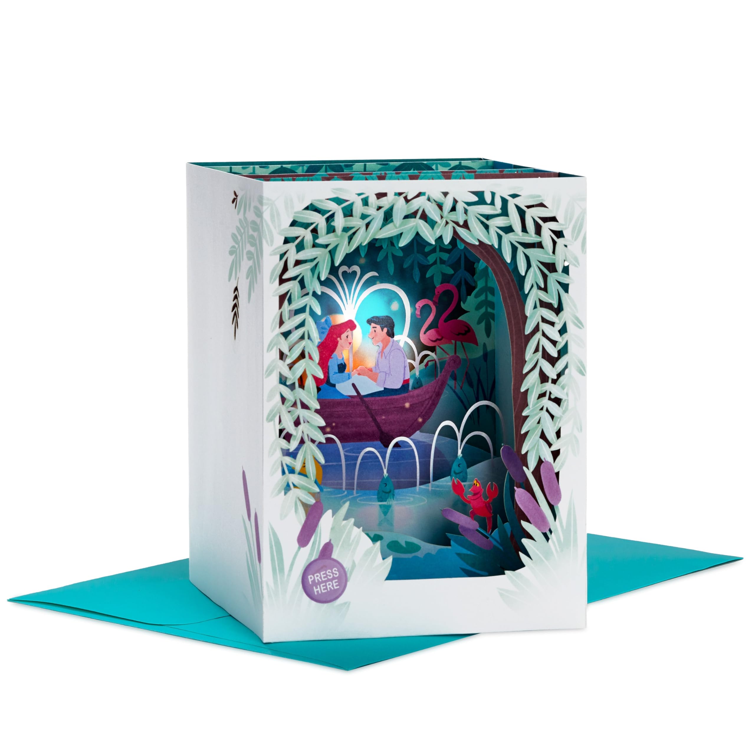 Hallmark Paper Wonder Disney The Little Mermaid 3D Musical Birthday Greeting Card with Lights