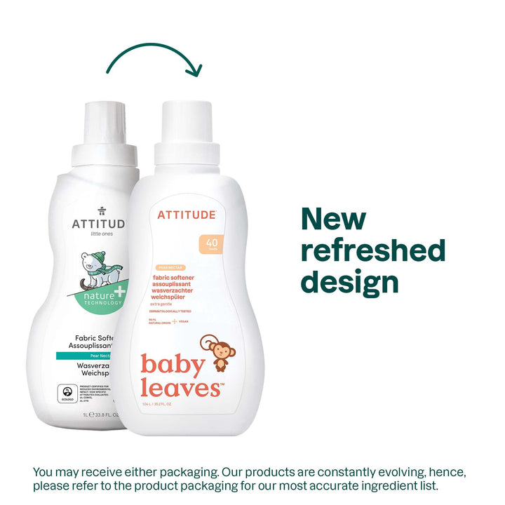ATTITUDE Baby Fabric Softener Liquid - EWG Verified, Natural Origin, Dermatologically Tested