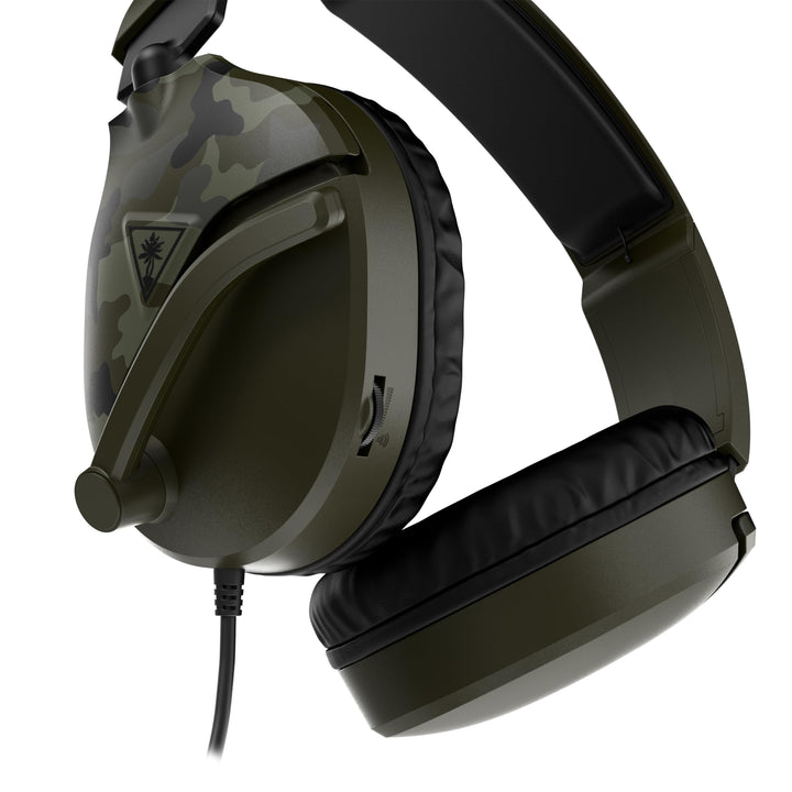 Turtle Beach Recon 70 Camo Green Gaming Headset – 40mm Speakers, Flip-Up Mic, Compatible with Xbox, PS5, PS4, Switch & PC