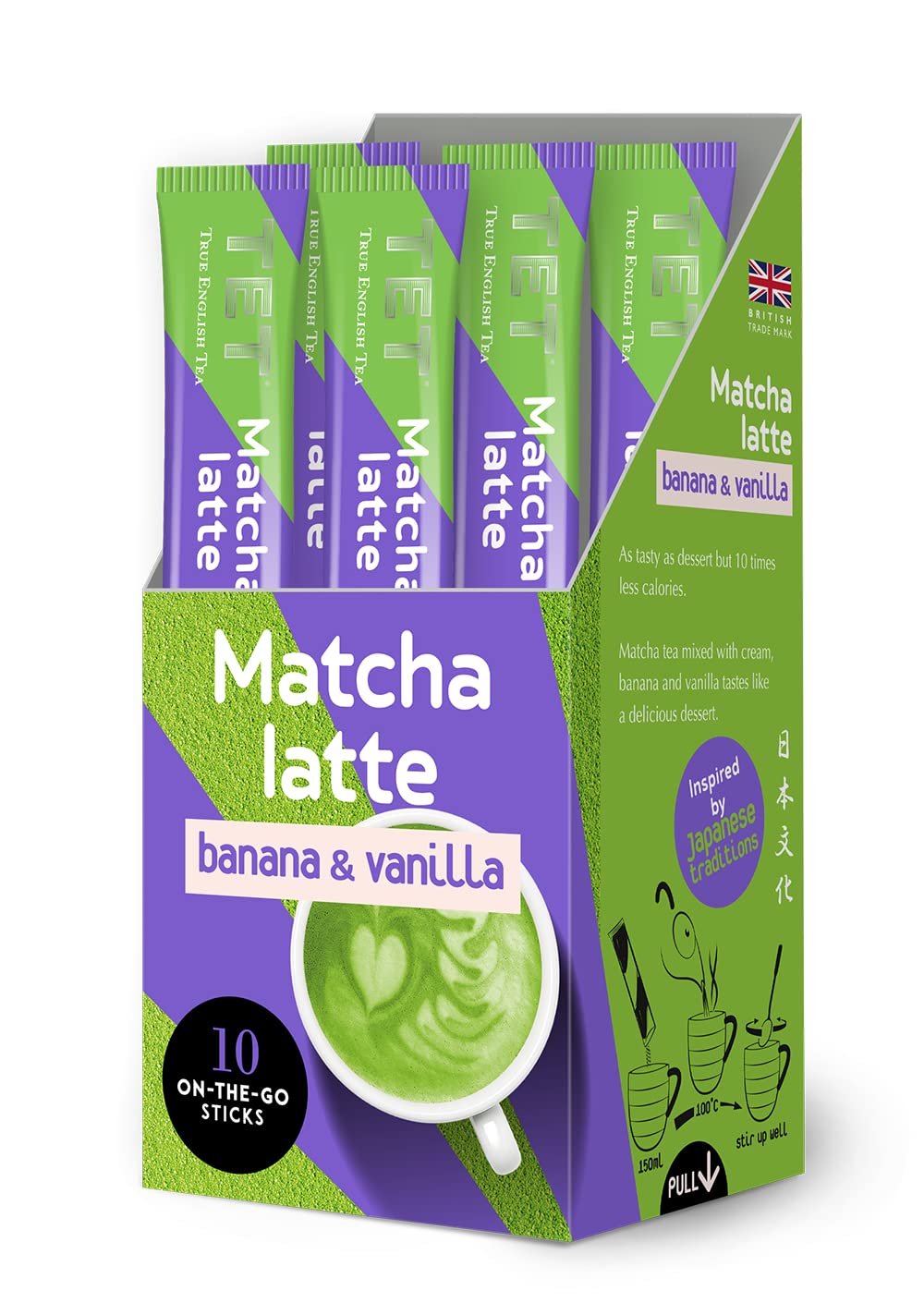 TET Matcha Latte Powder - Banana & Vanilla Green Tea Drink Mix | 100g 1