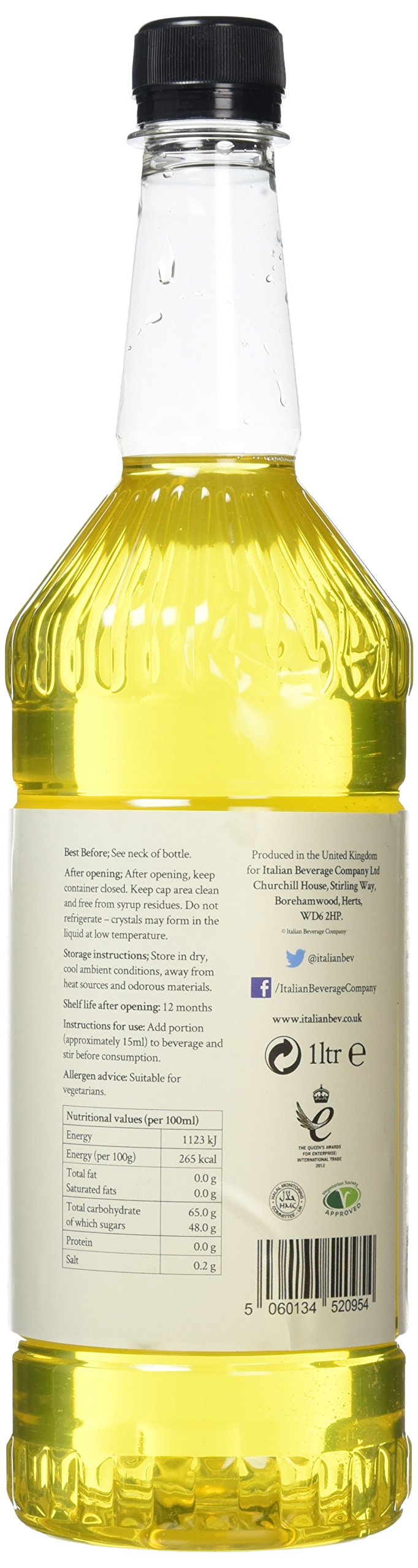 Simply - Banana Syrup Vegan & Nut Free Flavoured Syrup for Coffee, Cocktails, Baking