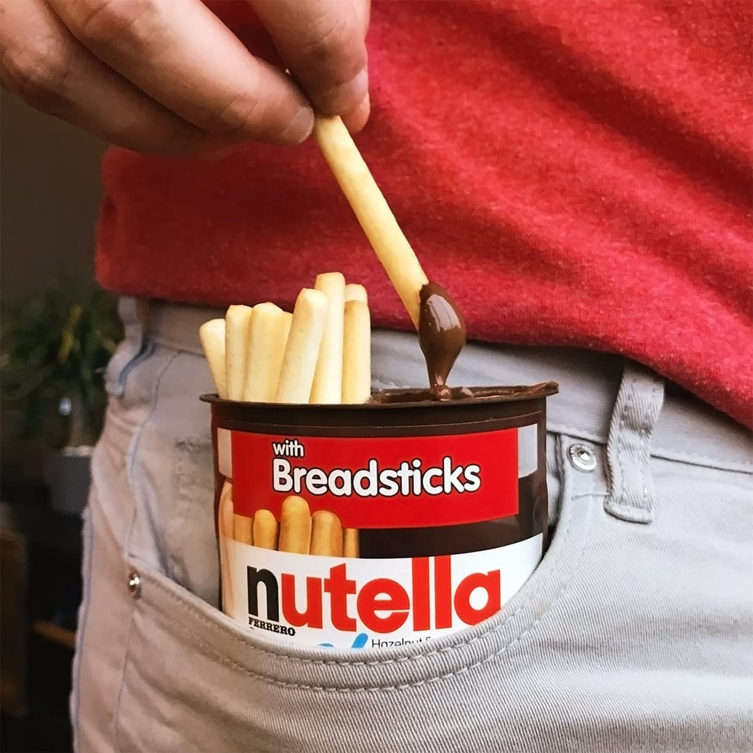 Nutella &Go! Hazelnut Snack Kit, Portable Chocolate & Breadstick Snack Pack, 12 Count