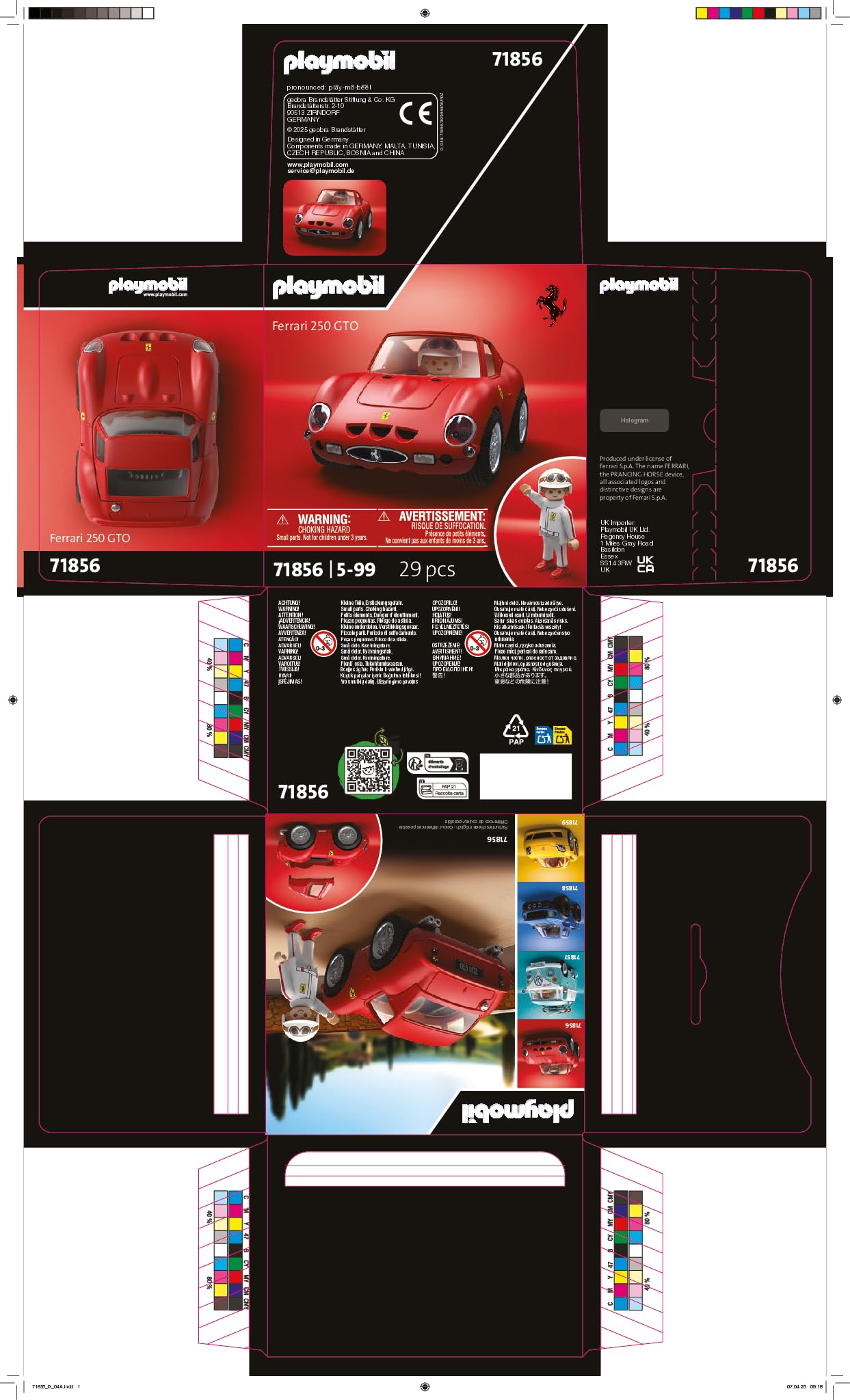 Playmobil Ferrari 250 GTO Model Car - Collectible Vehicle with Driver Figure for Kids & Adults 14