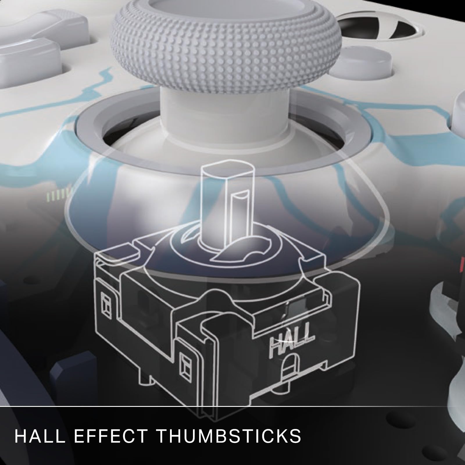 PowerA Advantage Wired Controller - Arctic Ice | Hall Effect Modules | Xbox Series X|S, Xbox One 3