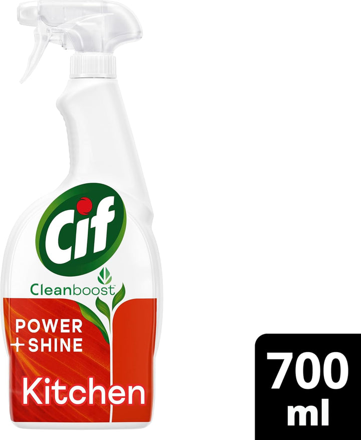 Cif Power & Shine Kitchen Spray - Tough Grease Remover for Ceramic, Chrome & Enamel (700ml)
