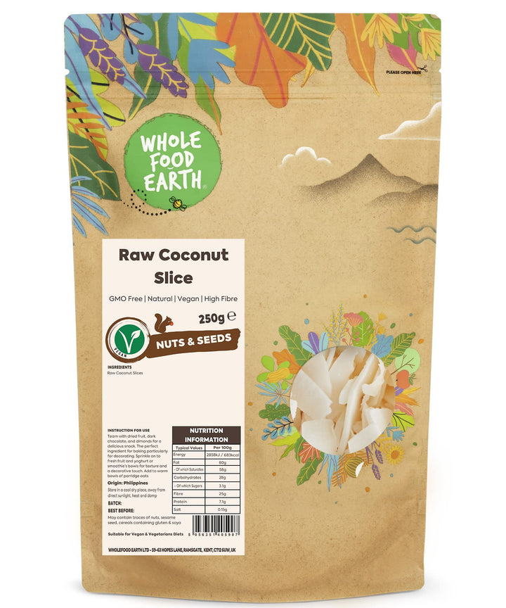 Wholefood Earth - Raw Coconut Slices (500 g)