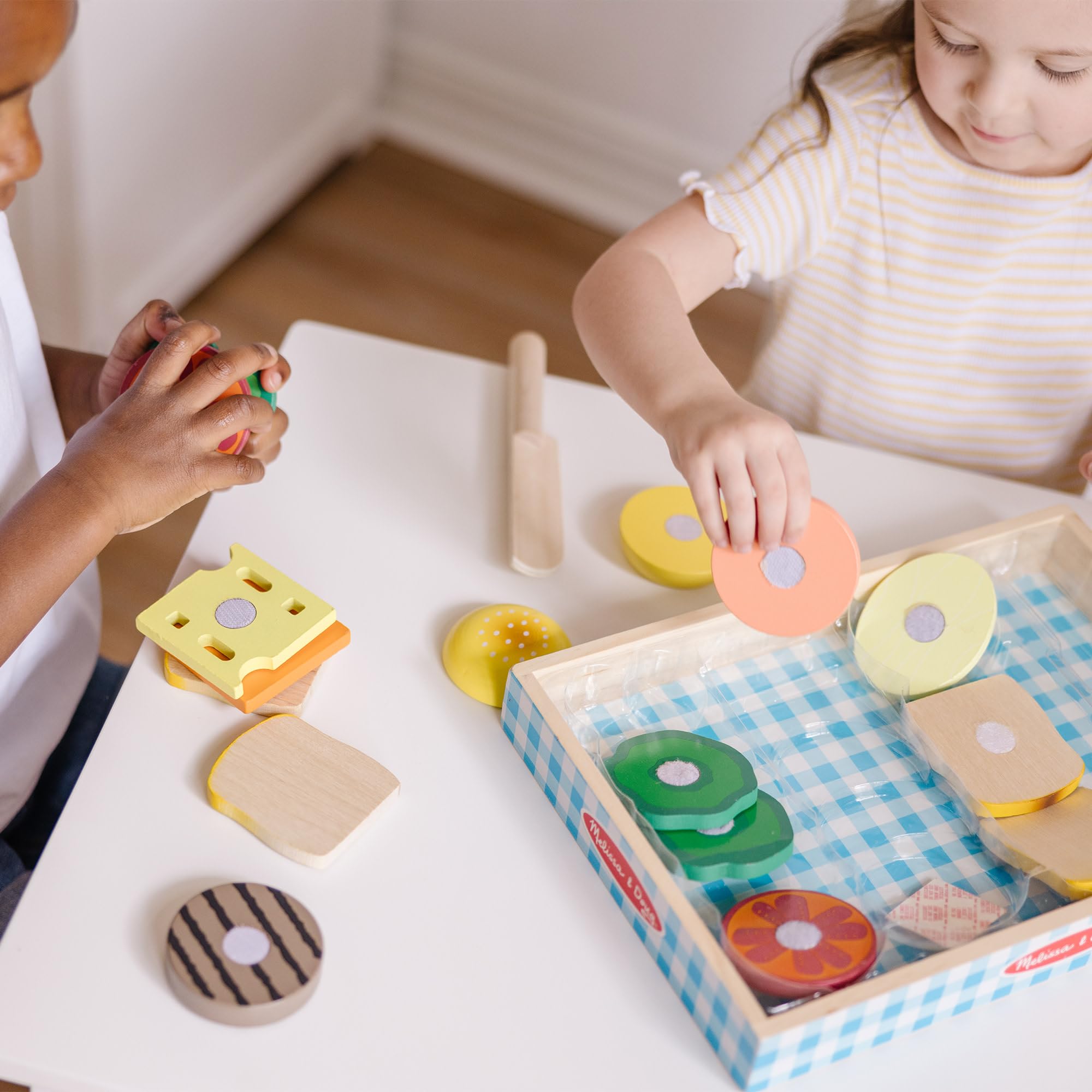 Melissa & Doug Wooden Sandwich Making Set - Pretend Play Food Kit for Ages 3+ 9