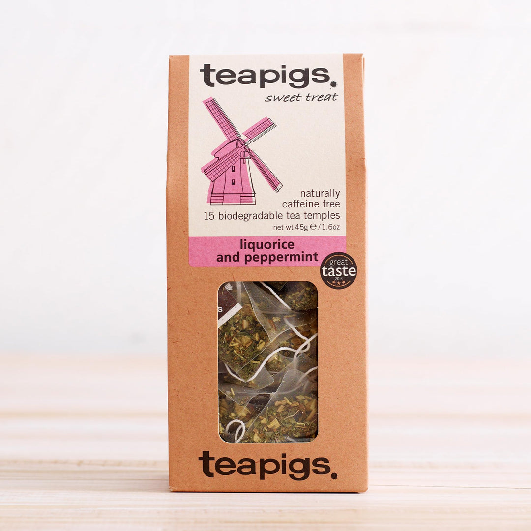 teapigs Liquorice & Peppermint Tea - Caffeine-Free Herbal Tea Bags with Natural Ingredients