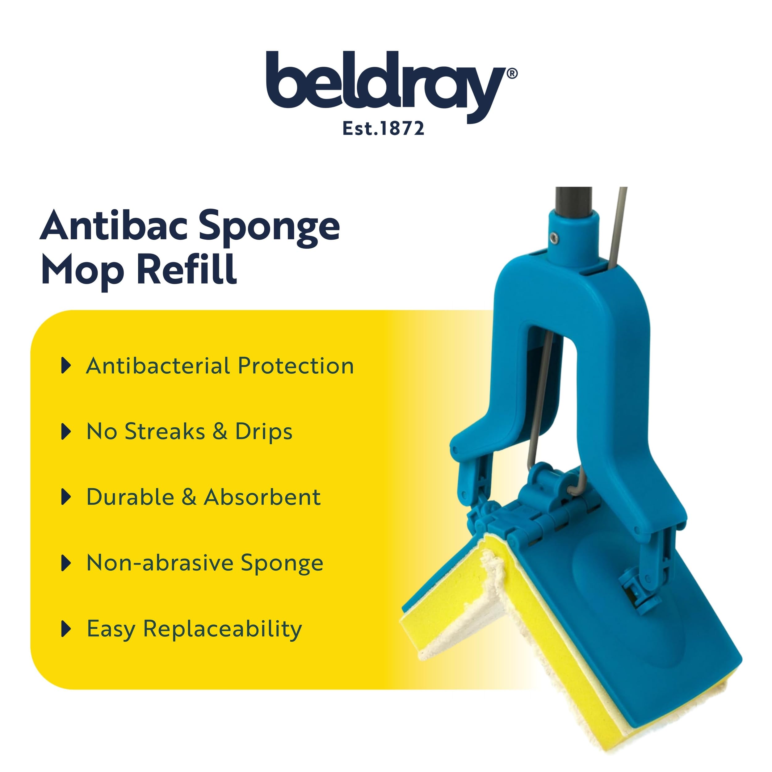 Beldray - LA080813UFEU7 Antibac-Nachfüllkopf für LA026477PK10UFEU Schwammmopp 6