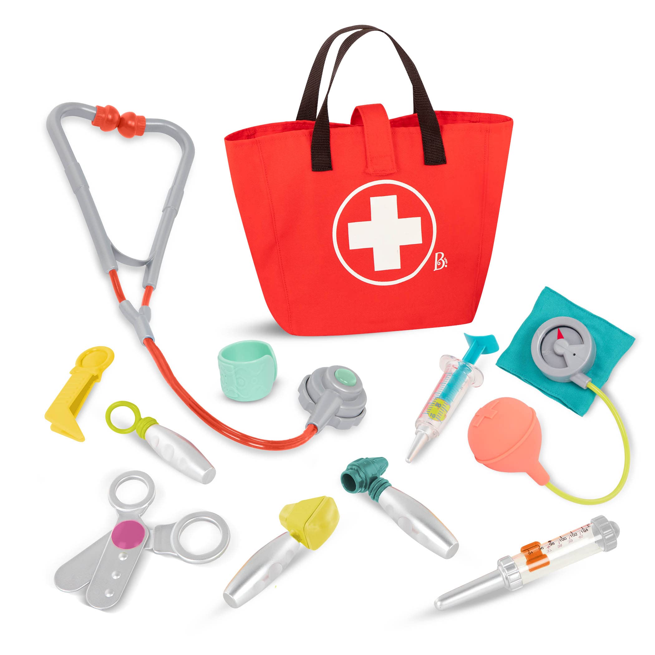 B. toys Mini Doctor Care Kit - Realistic Pretend Play Set for Toddlers & Kids 18m+