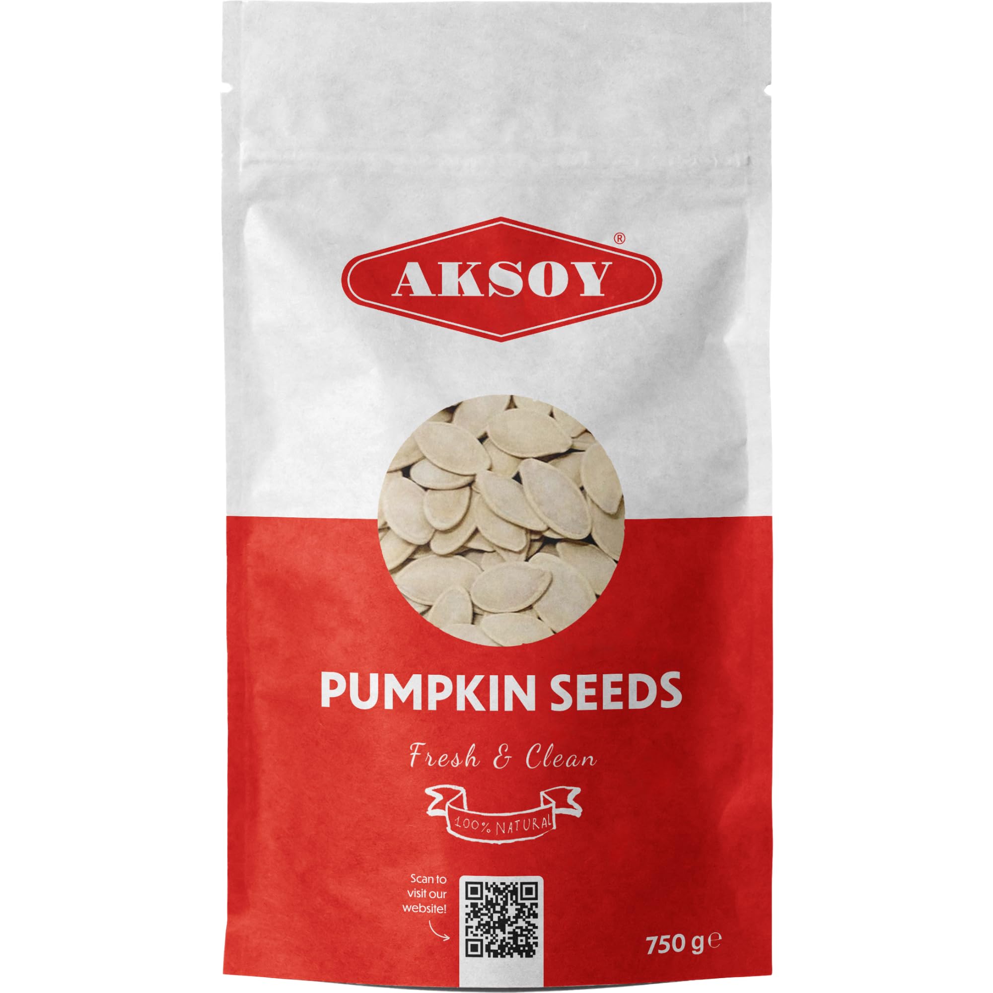 AKSOY Premium Roasted Lightly Sea Salted Whole Pumpkin Seeds - 750g | Rich in Minerals 5