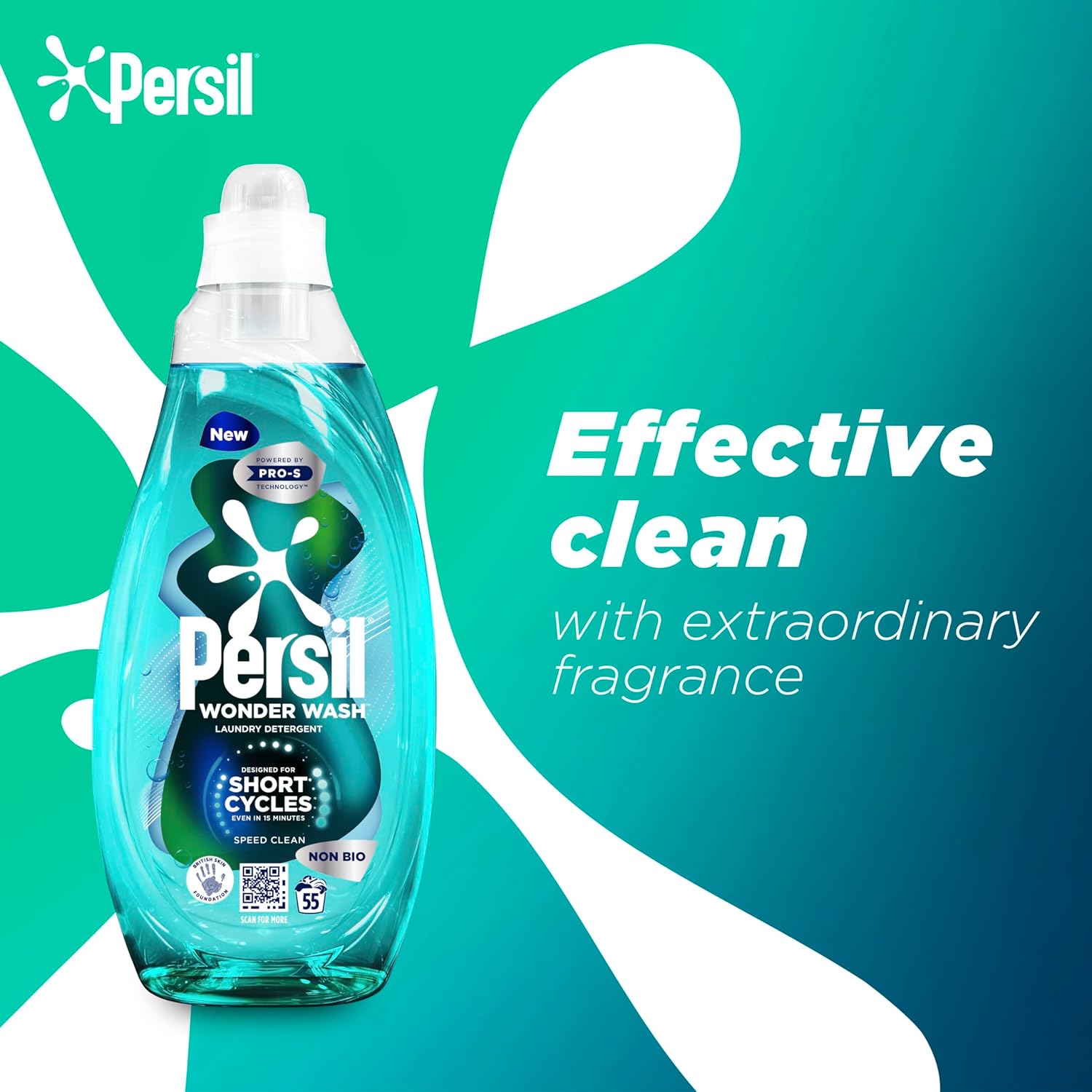 Persil Wonder Wash Speed Clean Non Bio Liquid Detergent (1.485 L) 4