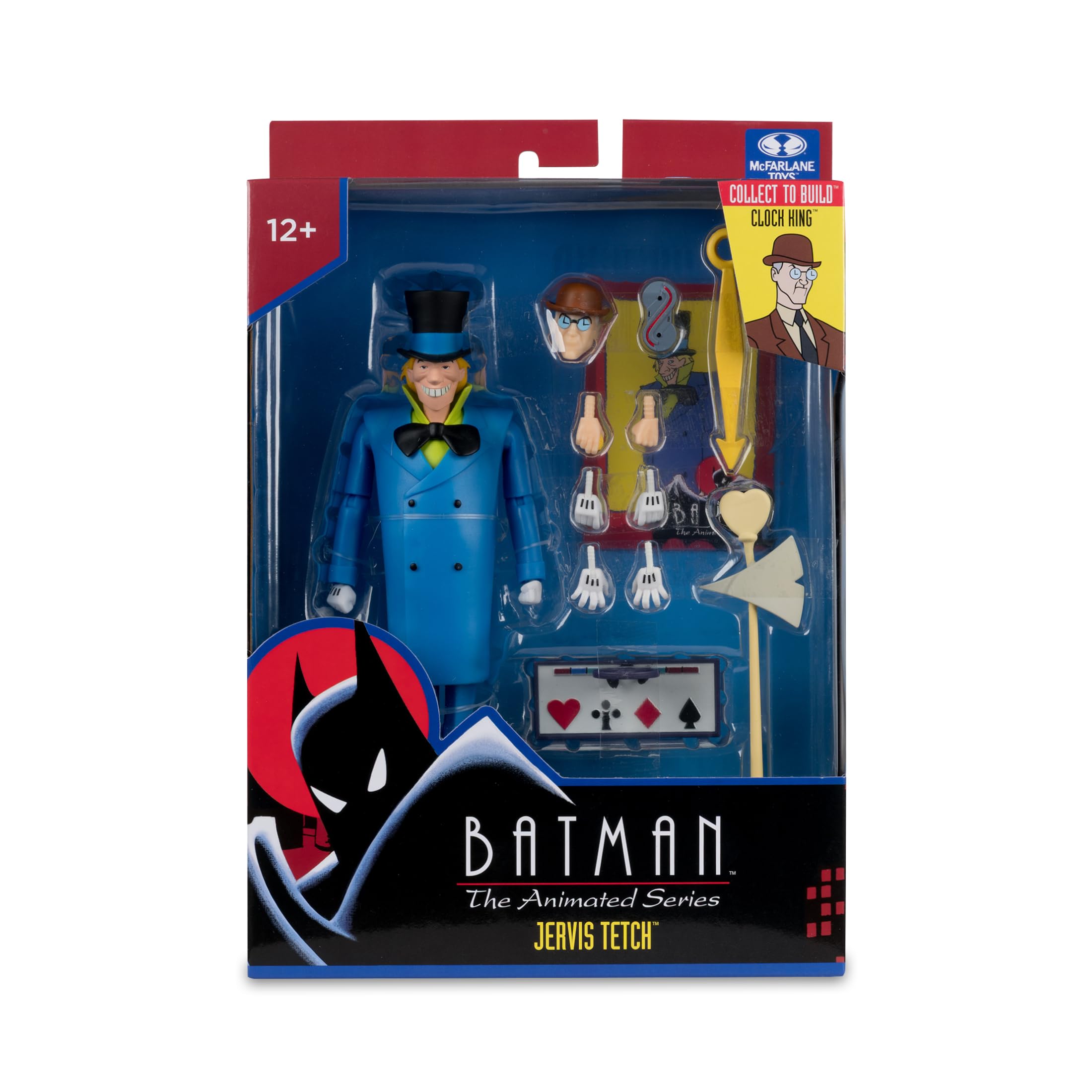 McFarlane Batman: The Animated Series Jervis Tetch (Mad Hatter) 6in Action Figure | Build-A Clock King Piece 5