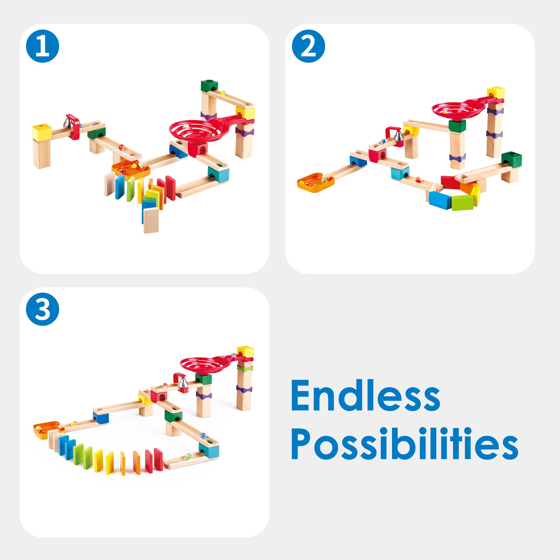 Hape Crazy Rollers Stack Track Marble Run Set | DIY Engineering Toy | Ages 3+ 2