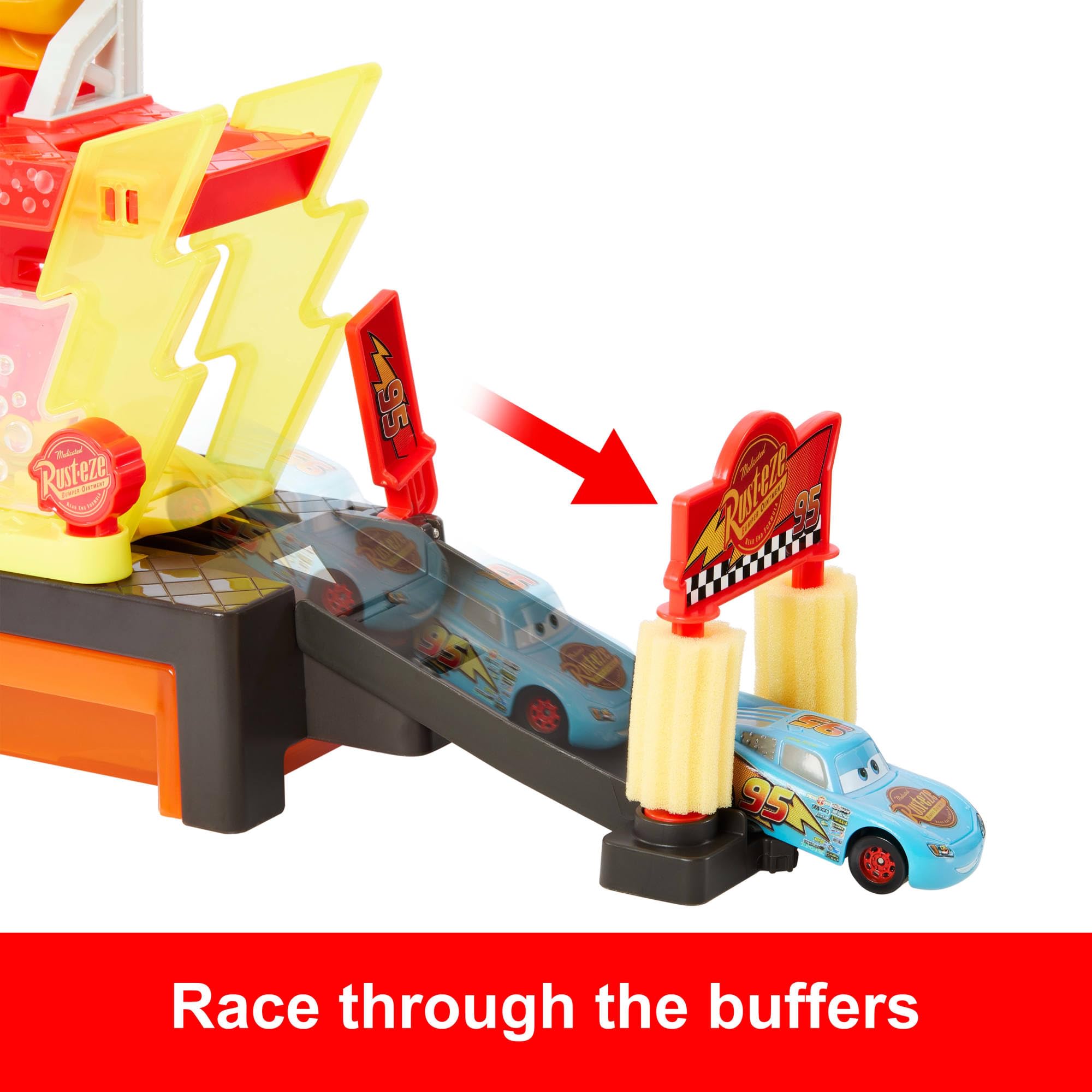 Disney and Pixar Cars Color Changers Race Ready Car Wash Playset - Interactive Vehicle Toy for Kids 4-8 4