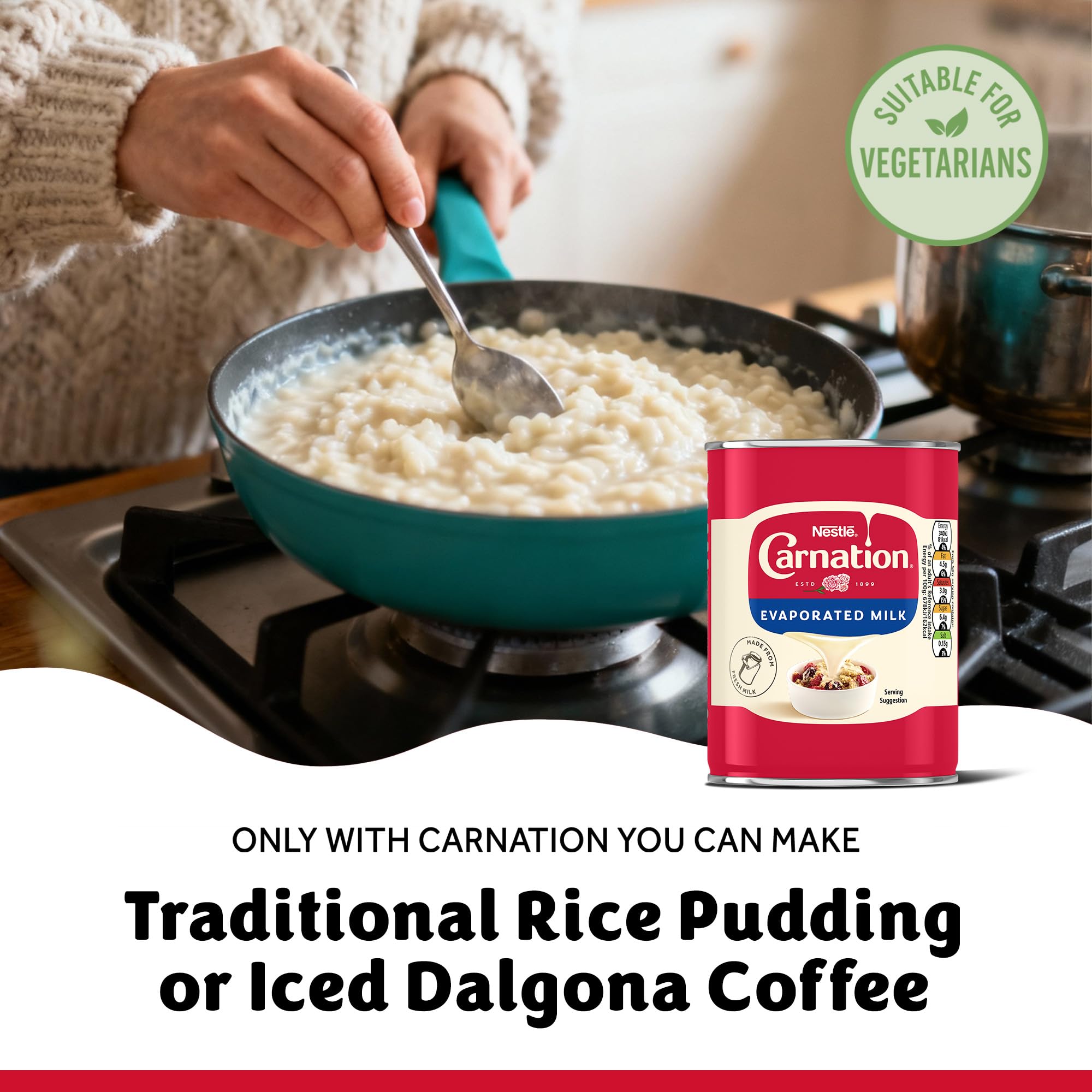 Carnation Evaporated Milk - Creamy Topping for Desserts | 410g Tin 4