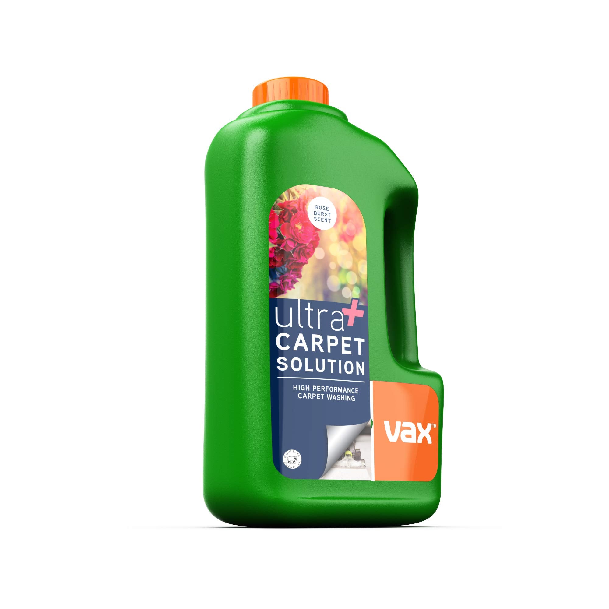Vax Ultra+ 1.5L Carpet Cleaner Solution, Stain Remover Shampoo, Rose Burst Scent, Helps to Combat Odours, 1-9-137771, Green 1