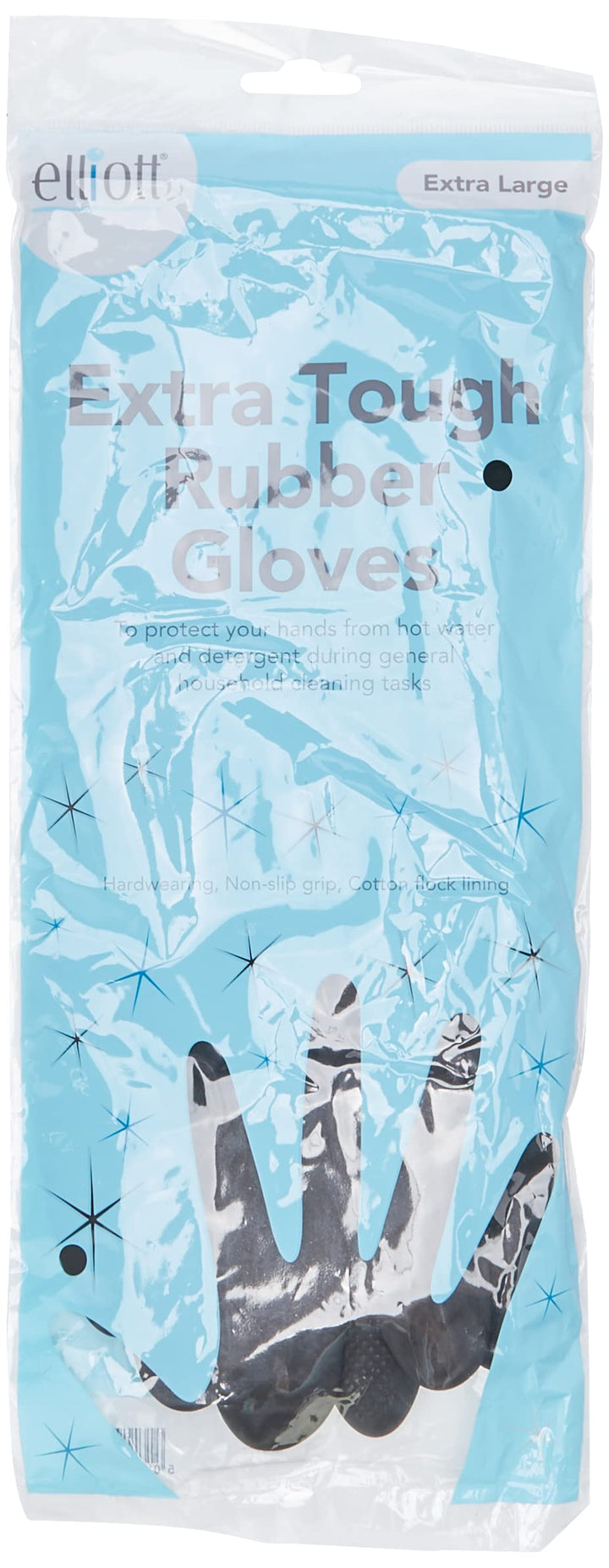 Elliott - Extra Large Extra Tough Rubber Gloves, Black