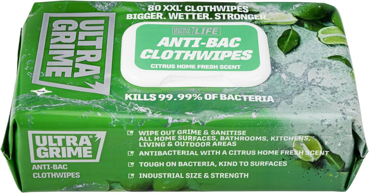 UltraGrime - Multi-Purpose Anti-Bacterial Cleaning Wipes 80-Pack