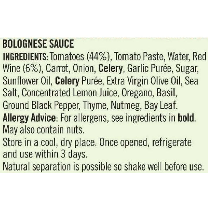 Loyd Grossman Italian Bolognese Original Sauce – Made With Italian Tomatoes, 350g