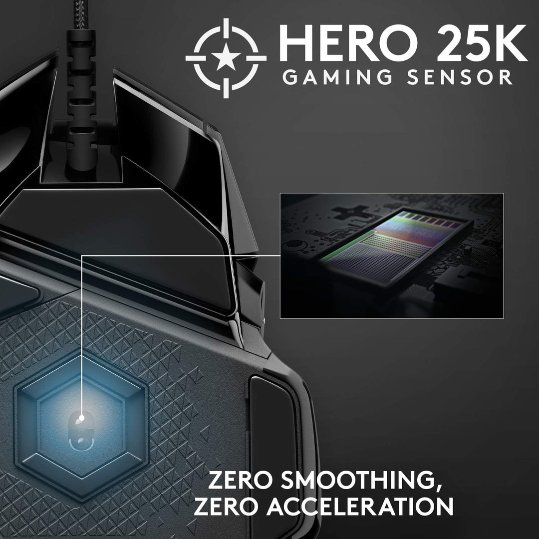 Logitech G502 HERO 25K Gaming Mouse Special Edition - Black & White