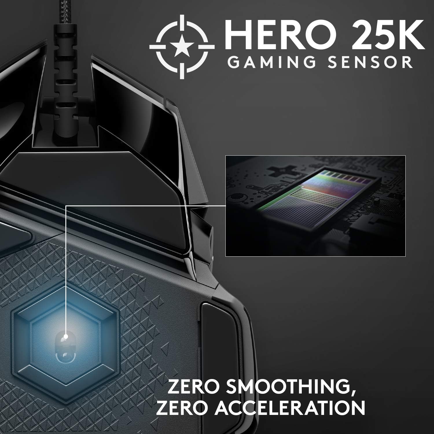 Logitech G502 HERO 25K Gaming Mouse Special Edition - Black & White 7