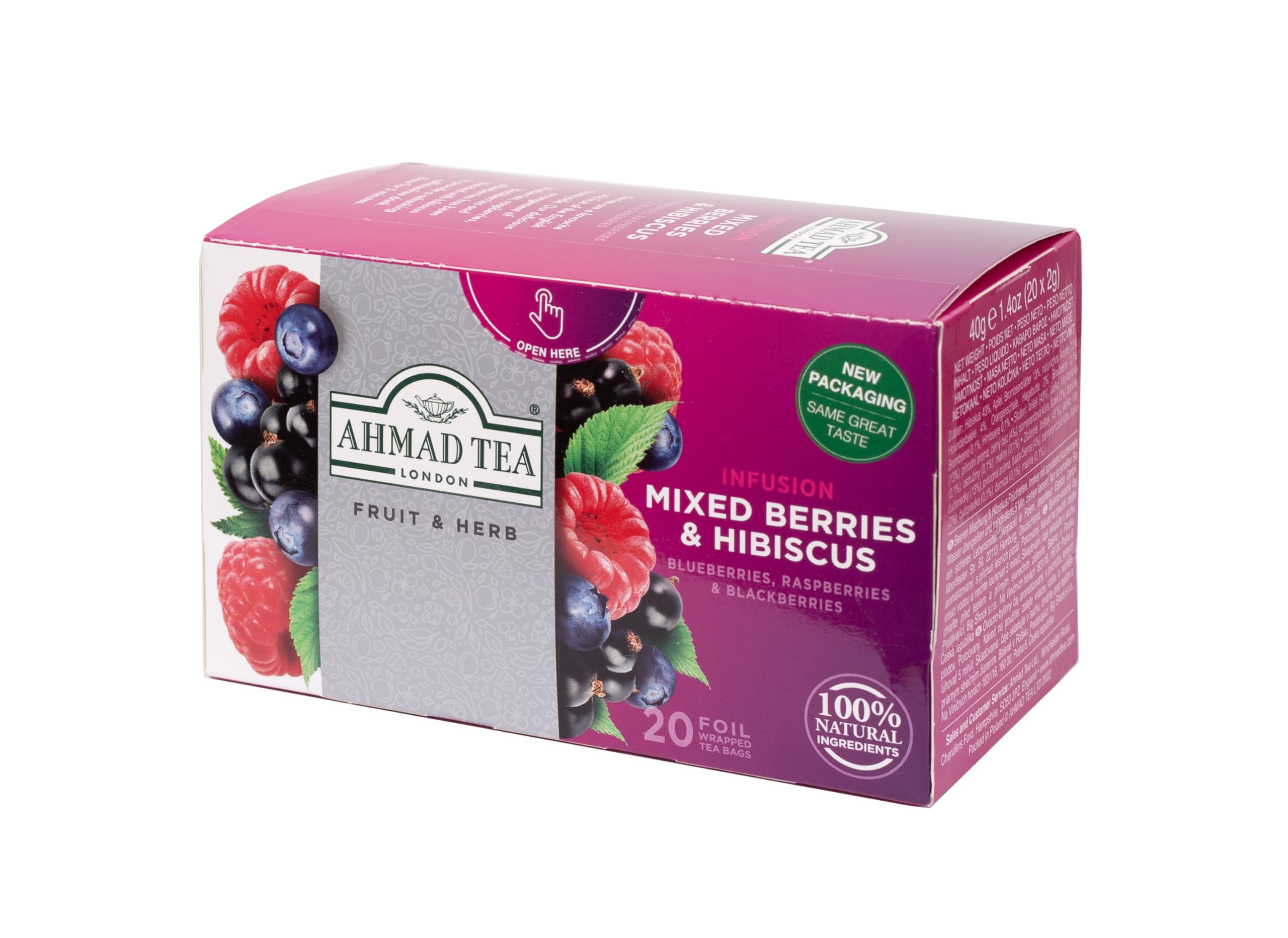 Ahmad Tea Mixed Berries & Hibiscus Fruit & Herbal Infusion - Caffeine-Free | 20 Teabags 6