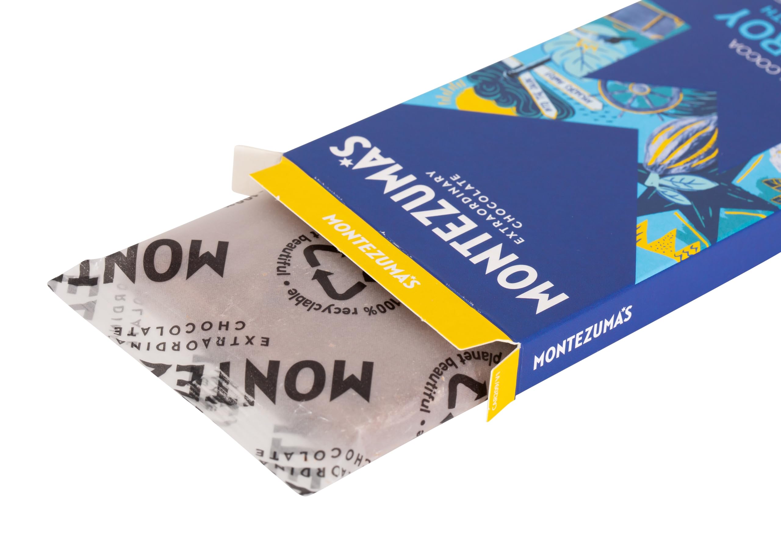 Montezuma - FitzRoy 74% Cocoa Dark Chocolate Bar Organic Vegan Gluten-Free 11