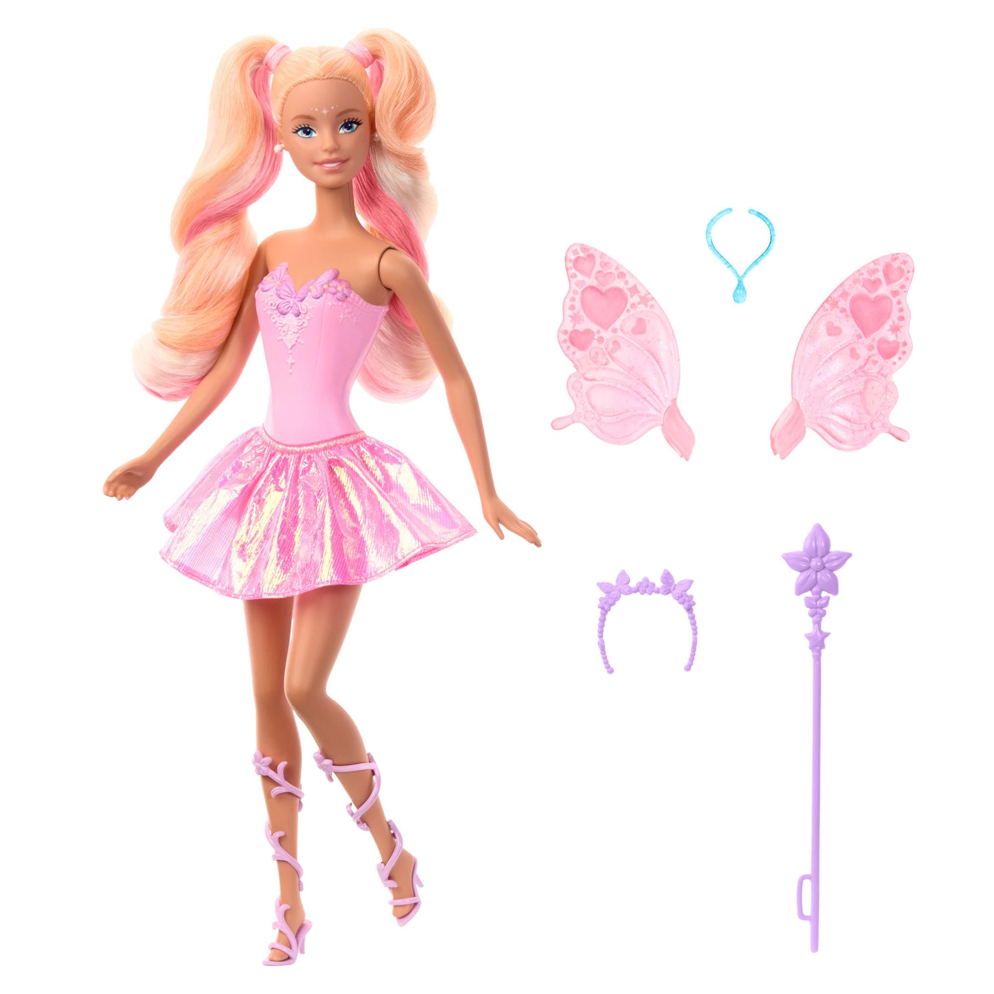Barbie Fairy Doll with Toy Wand & Fashion Accessories - Color Change Feature | Ages 3+ | JCP76 5