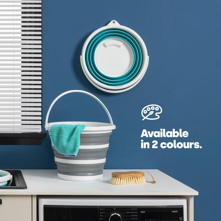 LIVIVO Collapsible Bucket – 10L Folding Silicone Bucket for Home, Kitchen & Cleaning