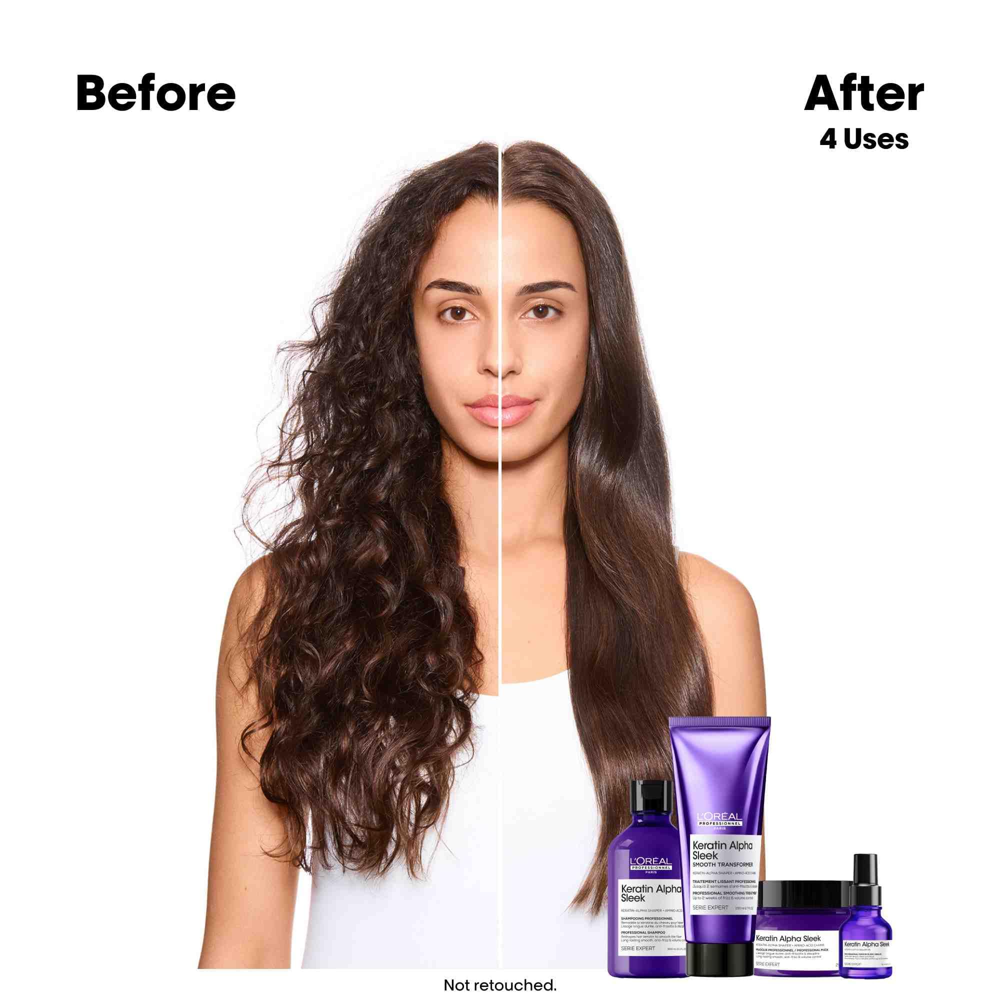L'Oréal Professionnel Keratin Alpha Sleek Anti-frizz Shampoo - Keratin Smoothing | Sulphate-Free | 300 ml 4
