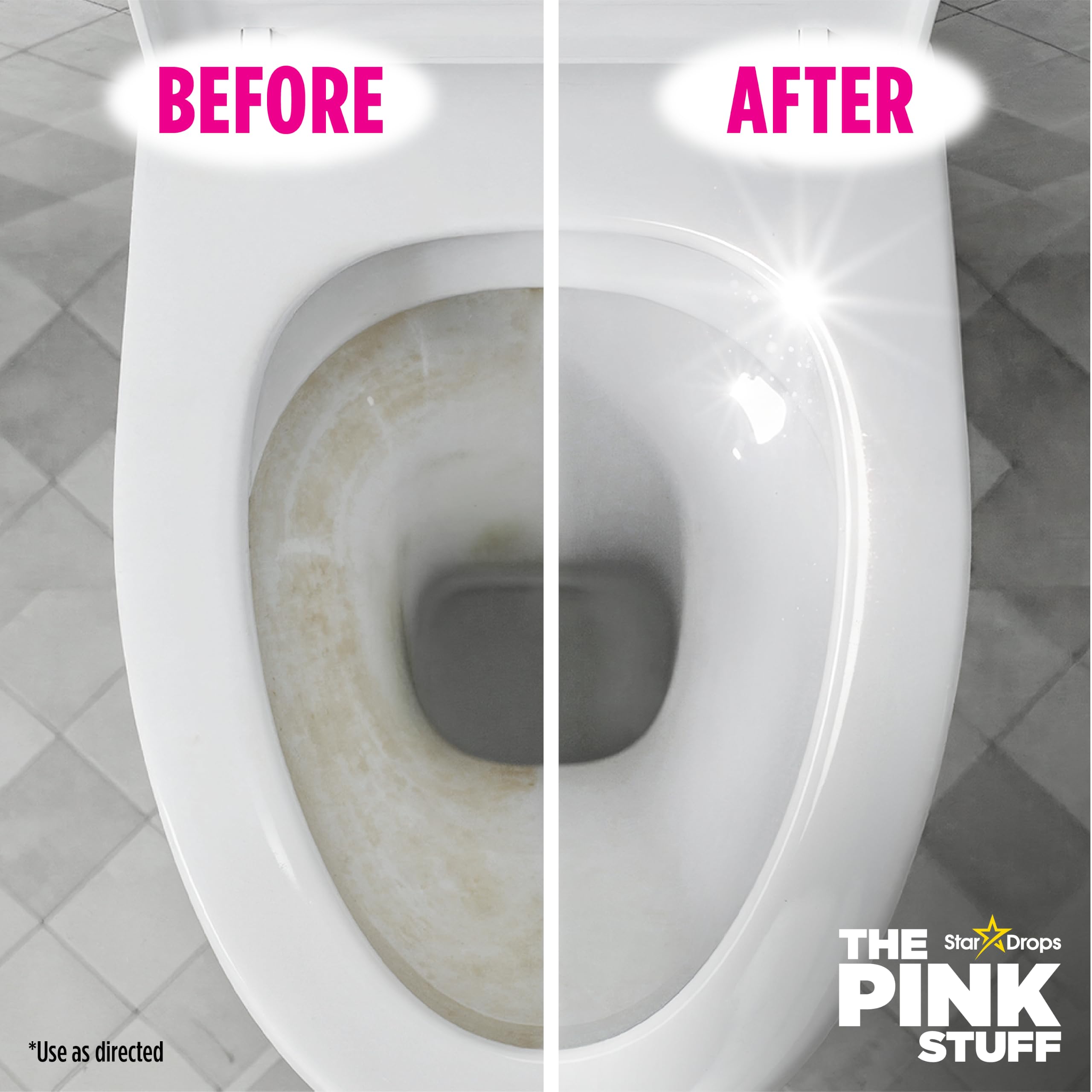 Stardrops The Pink Stuff Miracle Power Foaming Toilet Cleaner - Triple Pack | 900g Total Weight | Fruit Scent 7