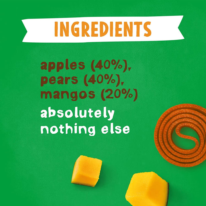 BEAR Mango Yoyos Fruit Rolls - 100% Real Fruit Snacks with Collectible Fact Cards (18 x 20 g)