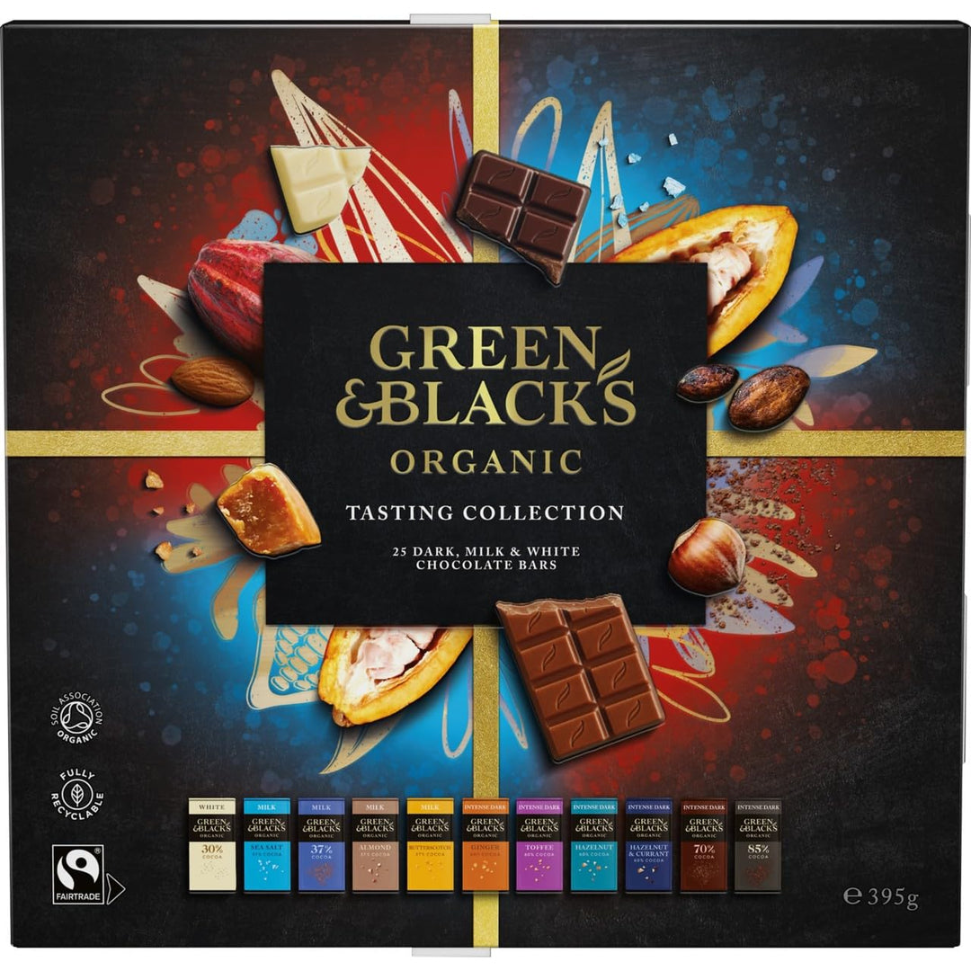 Green & Black's Organic Tasting Collection Chocolate Bars, 395g
