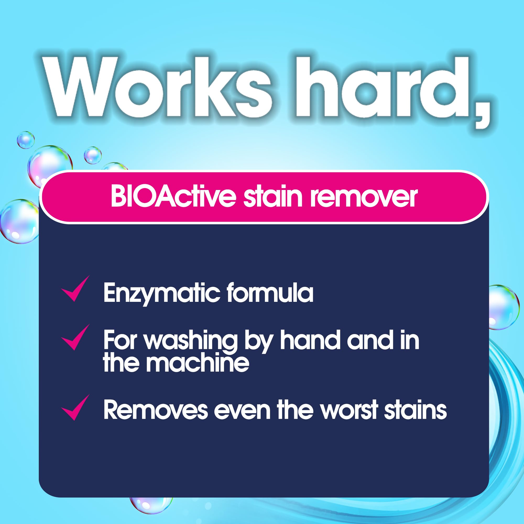 Ecozone BIOActive Stain Remover Spray - Enzymatic Pre-Wash Cleaner | 750 ml | Bleach Free 3